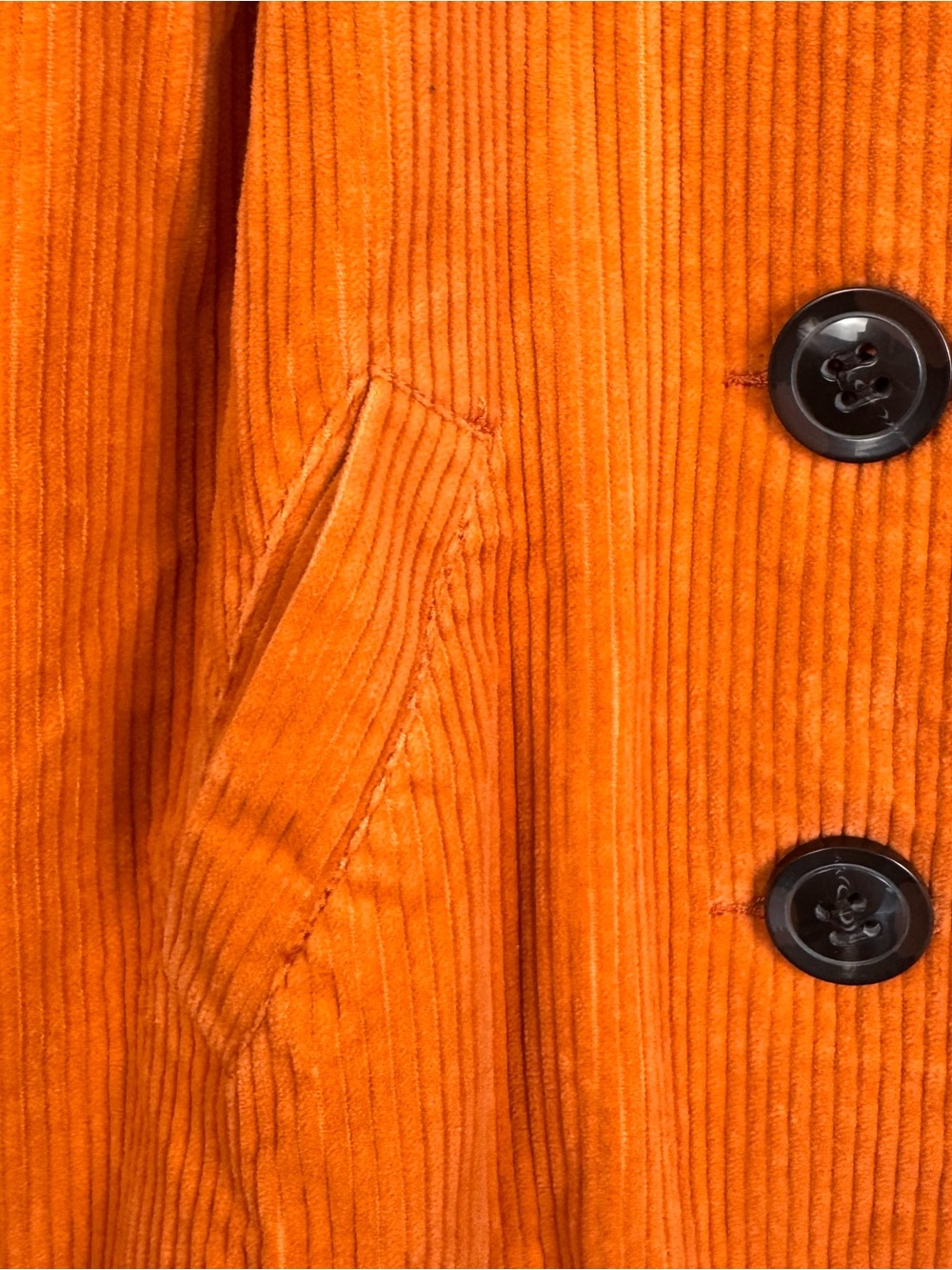 Relativity Vintage Y2K Pumpkin Orange Corduroy Swing Jacket XL - Picture 3 of 11